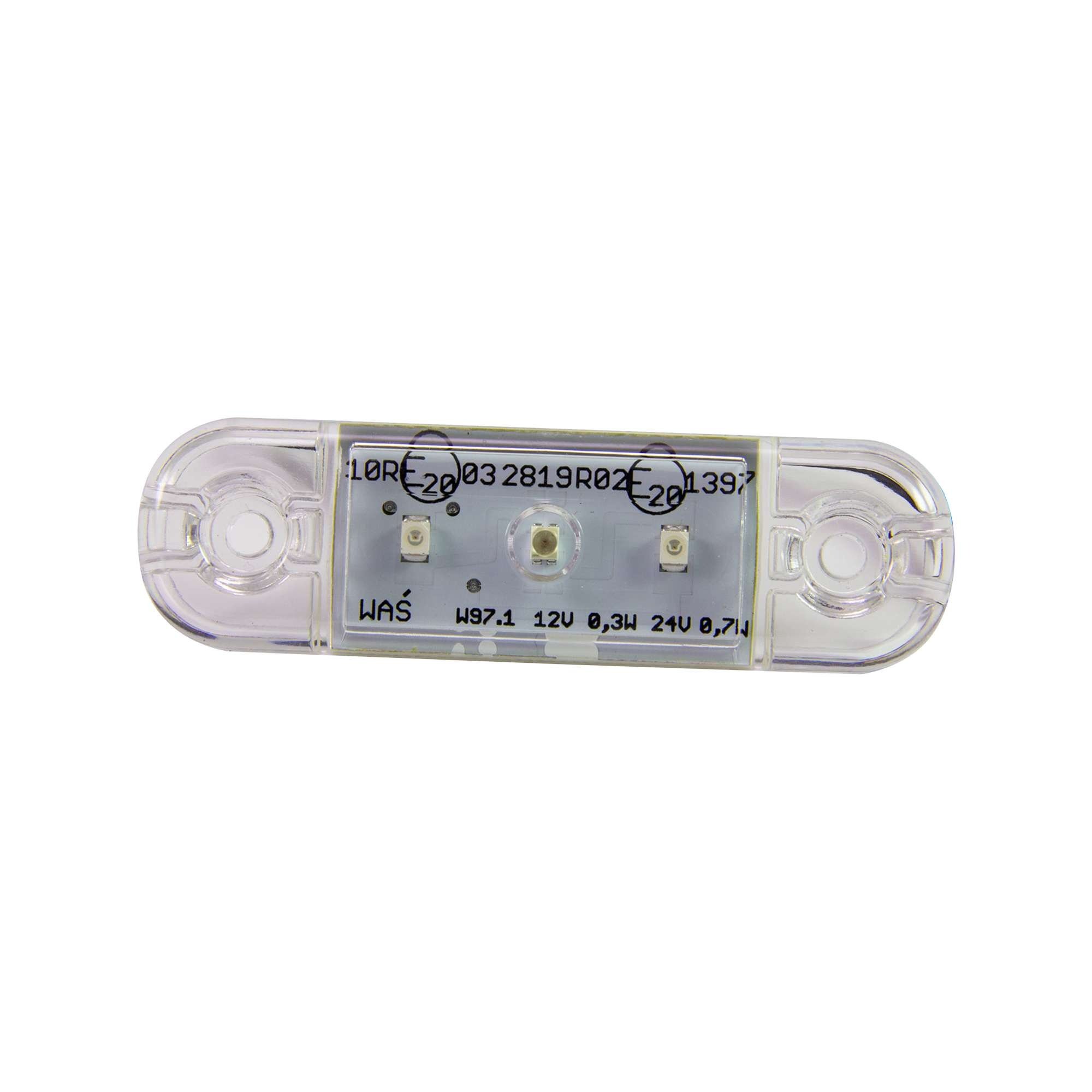 Strands Strands Slim Achterpositielicht 3 LED's, Transparante Lens