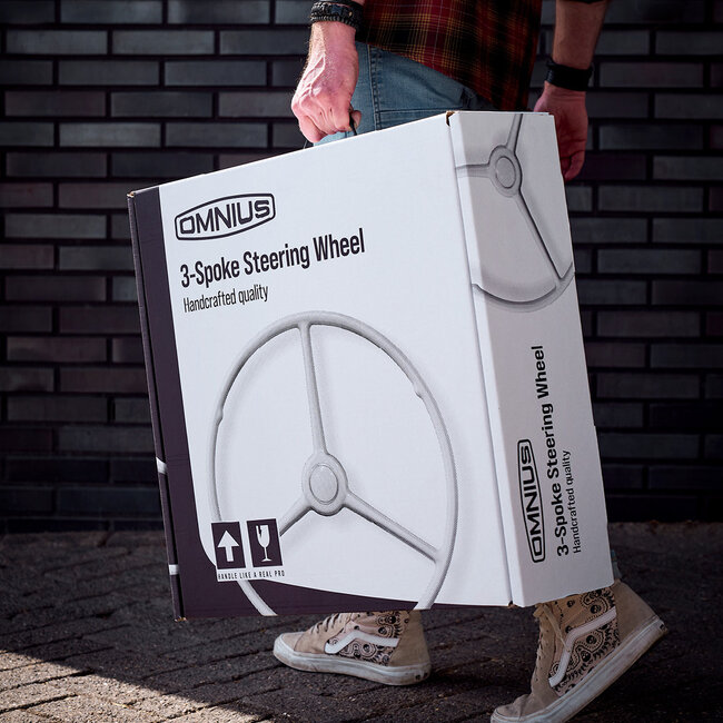 Driespaak Stuurwiel 53cm Wit
