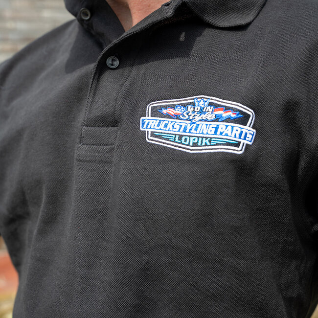 GIS Polo sort broderet logo