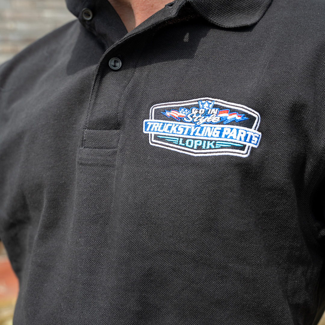 GIS Polo sort broderet logo