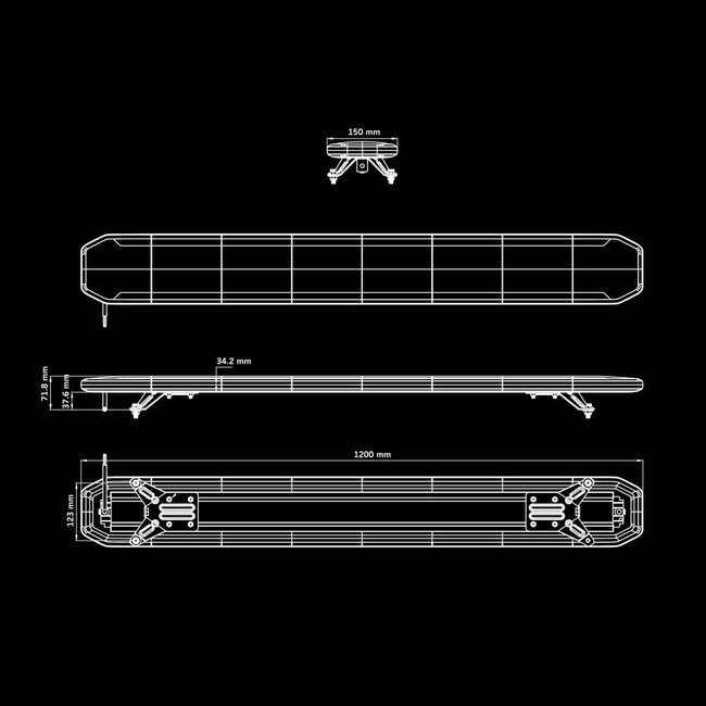 Skylord SKYN1 EXP Zwaailampbalk 1200mm