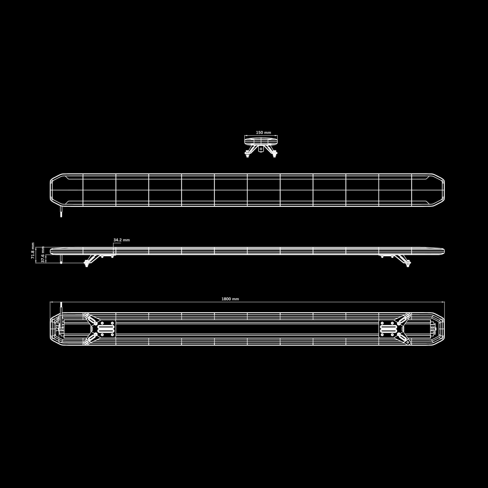 Skylord SKYN1 EXP Zwaailampbalk 1800mm