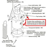 Intake Water Strainer - Spare Tie Rods, Nuts and Washers