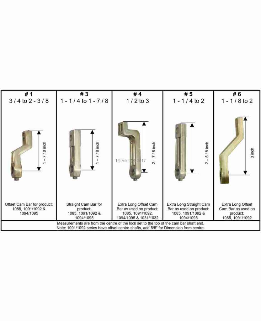 Perko Replacement Cam Bars For Lock And Or Latch With Threaded
