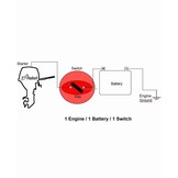 Single Battery Disconnect Switch permits the battery to be shut off from the electrical system