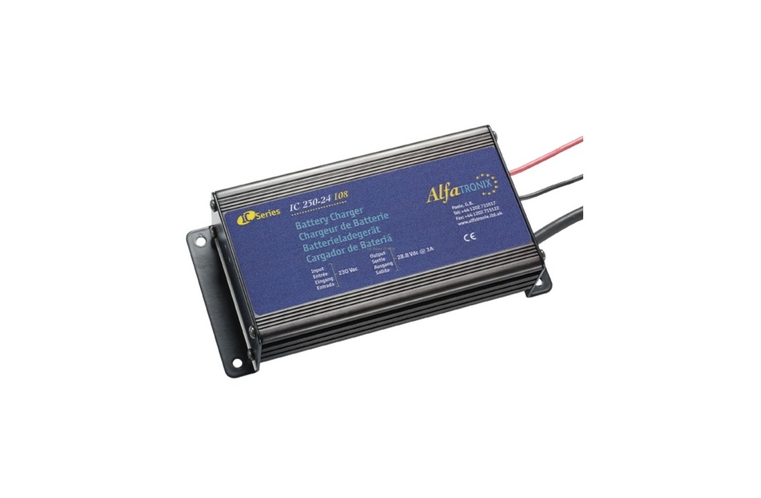 Cargador de batería de 230 VCA para 12-24 VCC