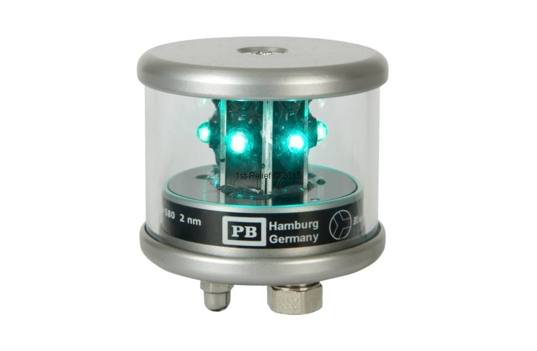 Luz de navegación LED / Linterna 580 - Luz de señalización verde