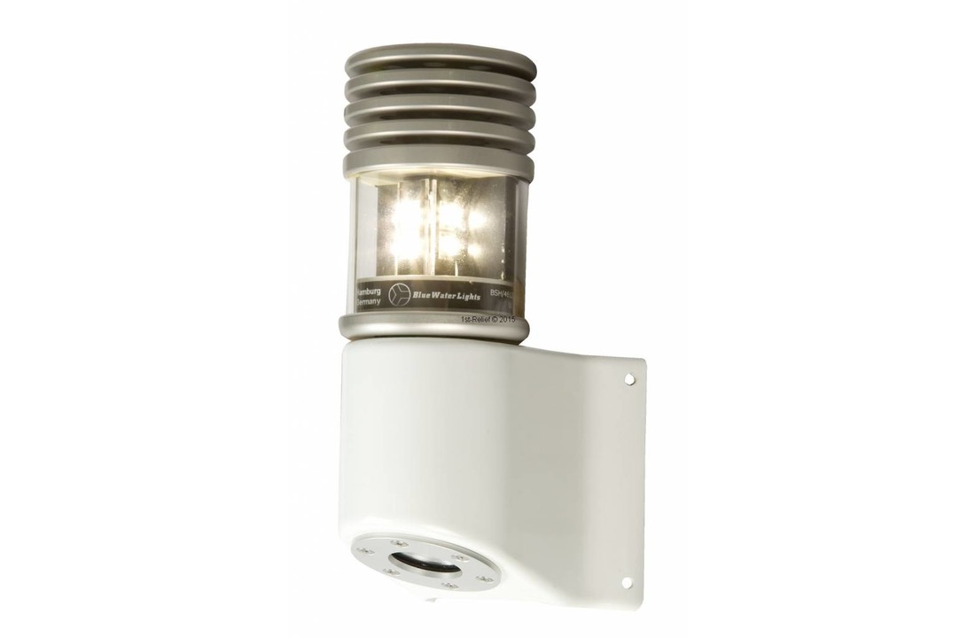 Luce di navigazione / Lanterna LED 580 - Luce di testa d'albero bianca 5 NM incl. Mastbracket (tutto bianco)