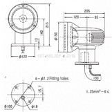 Faro da cabina alogeno 4,5 "(12 VDC / 55 W) con lampada, pannello di controllo