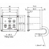 4,5 "Halogeen Cabin Zoeklicht (12 VDC / 55 W) met lamp, bedieningspaneel