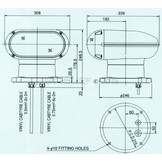 Faro per cabina HID 10x4 "(24 VDC / 2x35 W) con lampada, pannello di controllo CPF185 e cavo da 5 m