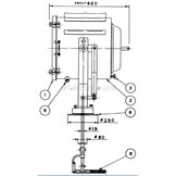 Projecteur halogène de cabine de 19 "(230 VCA / 2000 W)