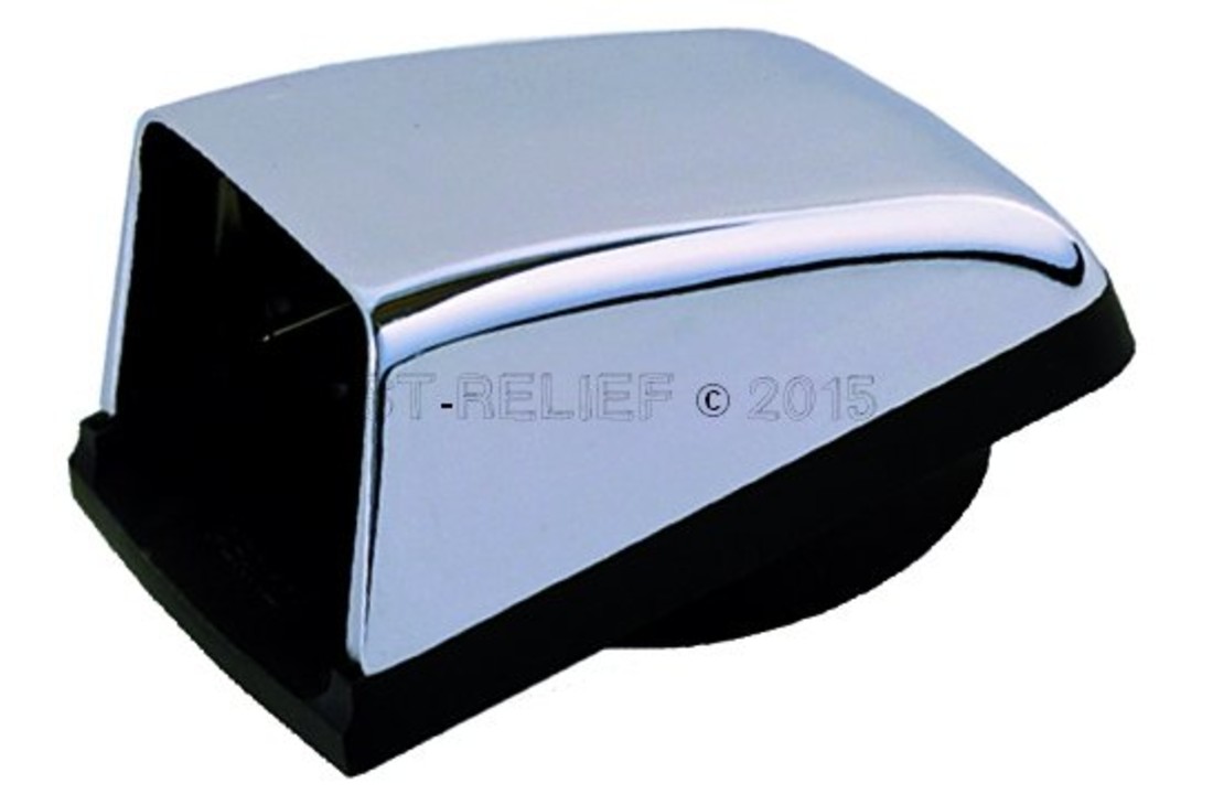 Ventilador de cubierta de zinc cromado - Roscas de conducto de 3 "