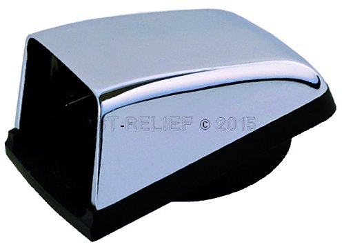 Ventilateur de capot en zinc chromé - Filetage de conduit de 3 "