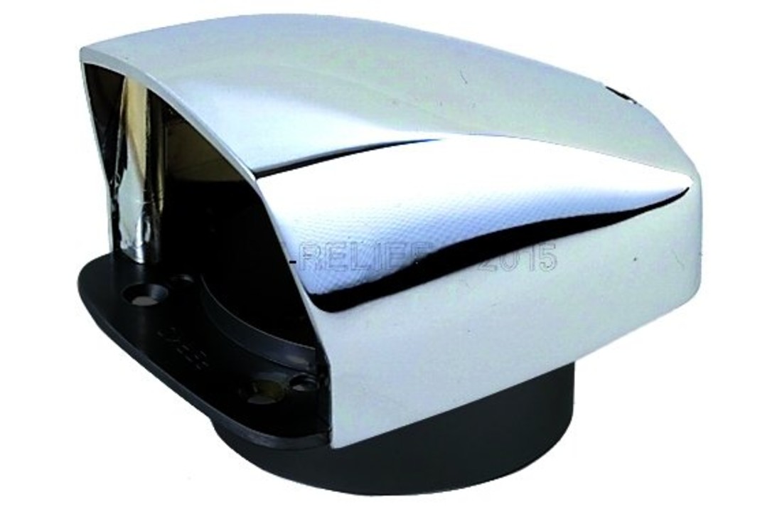 Verchroomde zinken kapventilator - 3 "kanaaldraden