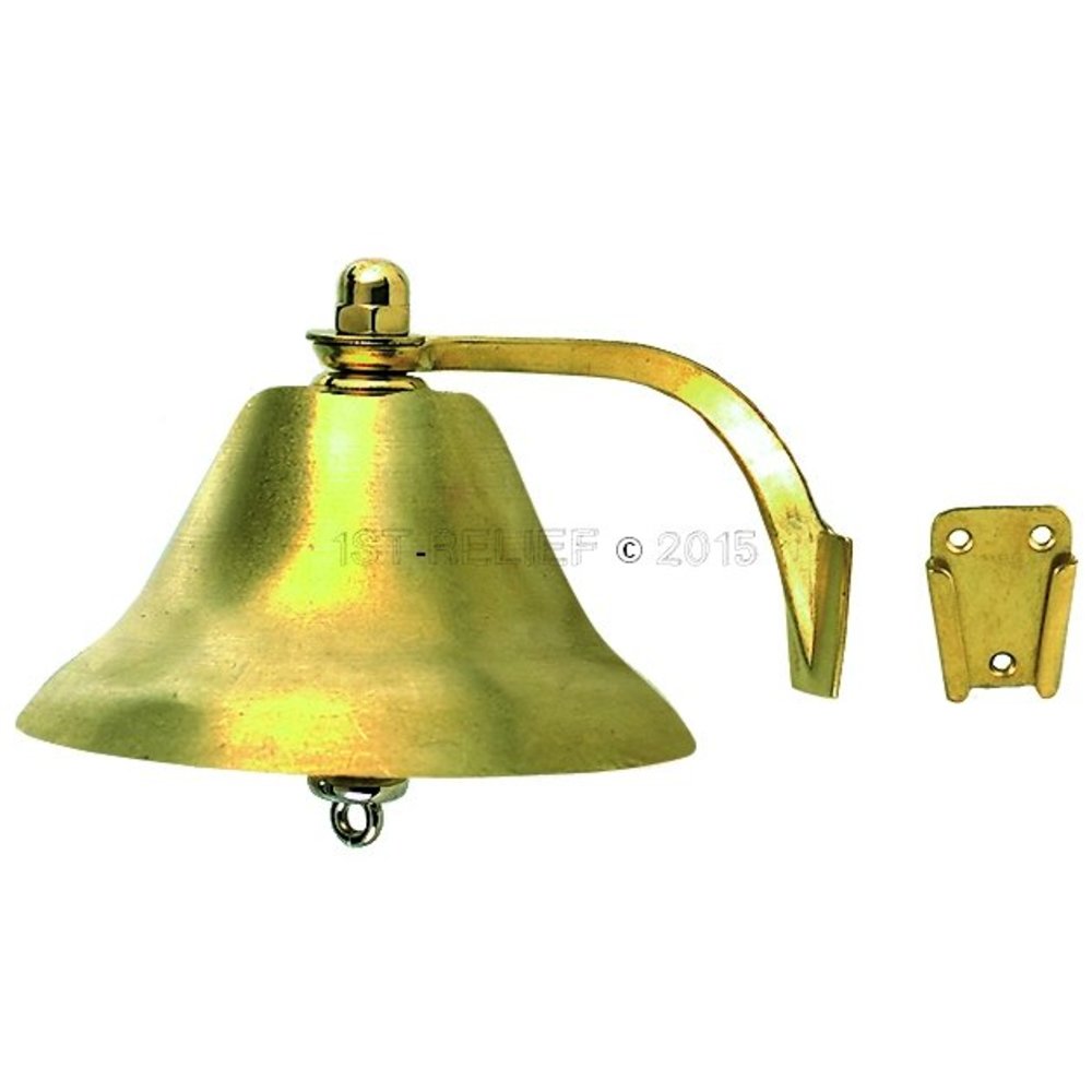6" Fog Bell Plain Brass 1stRelief