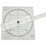 Kurs-Lineal, aus Plexiglas 1,6 mm, Maße 440 x 135 mm