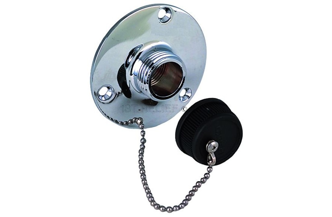 Reservedop met ketting voor montage van waterafvoer voor gebruik met ingebouwde wassystemen