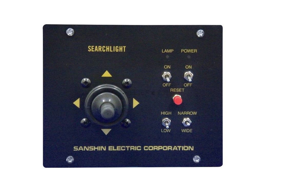 6 "Xenon Cabin Zoeklicht (24 VDC / 300 W) met lamp, bedieningspaneel en 2 m kabel