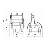 Command lever for 2 engines