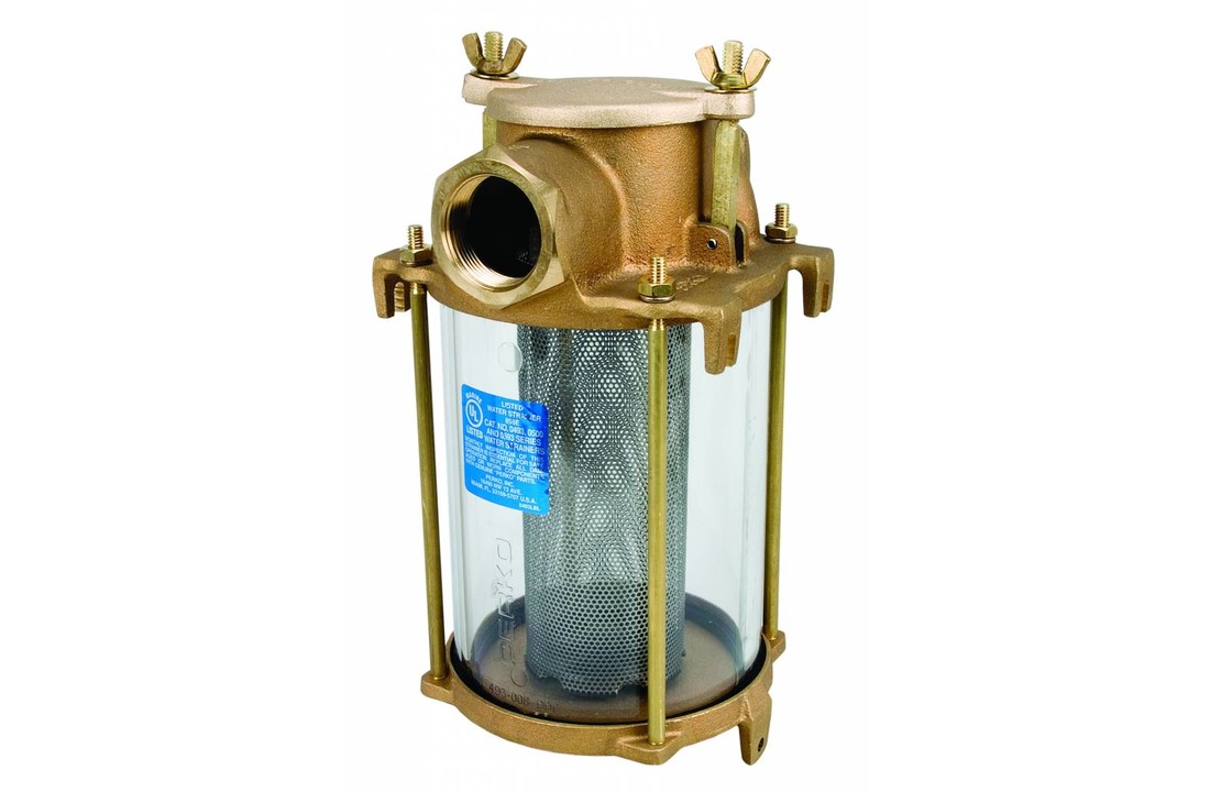 Colador de agua de admisión con canasta de bronce fundido y acero inoxidable