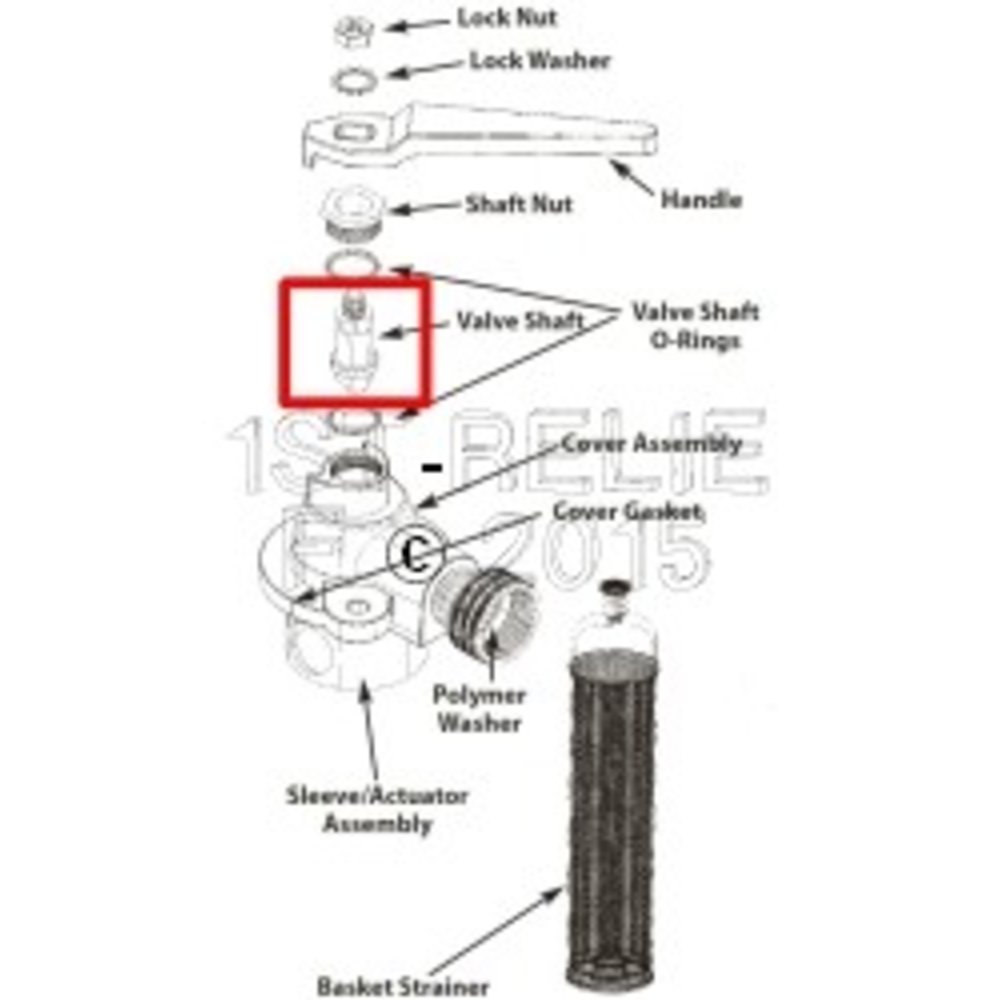 Freshwater Flushing Strainer Spare Valve Shaft 1stRelief