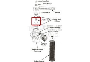 Freshwater Flushing Strainer - Spare Valve Shaft