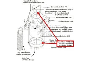 Intake Water Strainer - Spare Gasket Kit Rubber