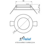 LED Light INTENSA-MRM0115 Quadrat 68 mm
