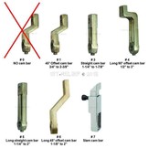“T” - handle surface mount latch white all cam bar options