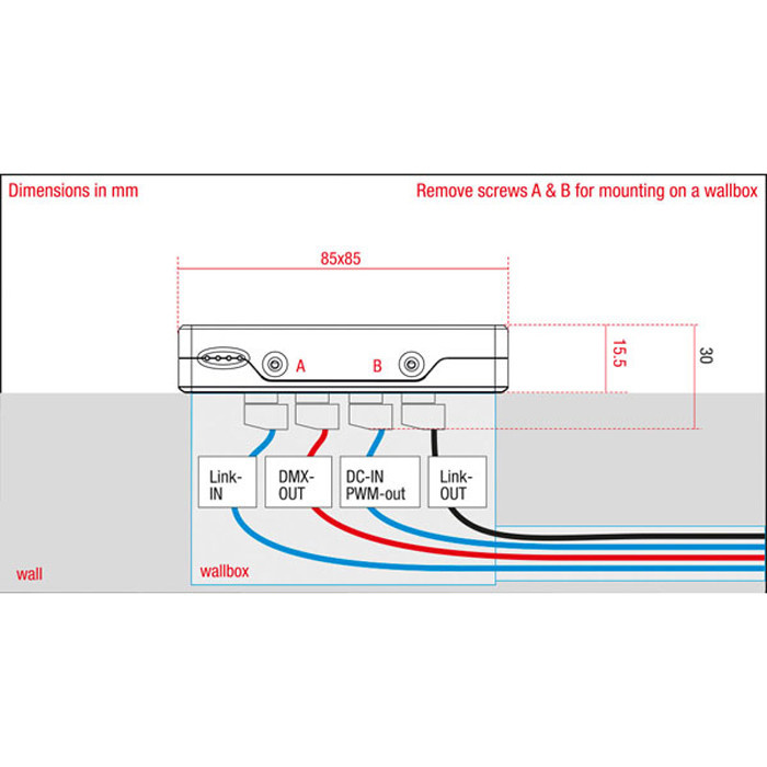 DMX512-controller MDMX03 voor geavanceerde lichtregeling door gebruik te maken van DMX512-interfaces