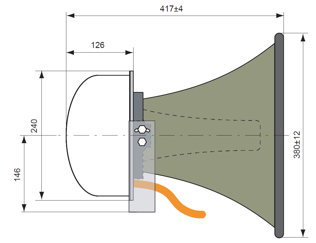 ZÖLLNER ZETFON 300/310 – Tromba elettronica con unità microfono opzionale