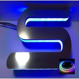 Lettrage de yacht illuminé par LED - Brossé, avec contrôle DMX512