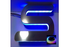 LED verlichte jachtbelettering - geborsteld