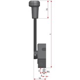 E95 Mechanische bedieningshendel voor zware toepassingen