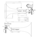 Single Tone Heated Air Horn KM-165-DVM-H
