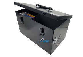 Caja contenedora y batería para lámpara portátil ALDIS