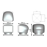 Projecteur de cabine à LED sans fil de 6 pouces (12 - 24 VDC), panneau de commande à distance et câble