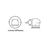 6 inch Wireless Control LED Cabin Searchlight (12 - 24 VDC), afstandsbediening en kabel