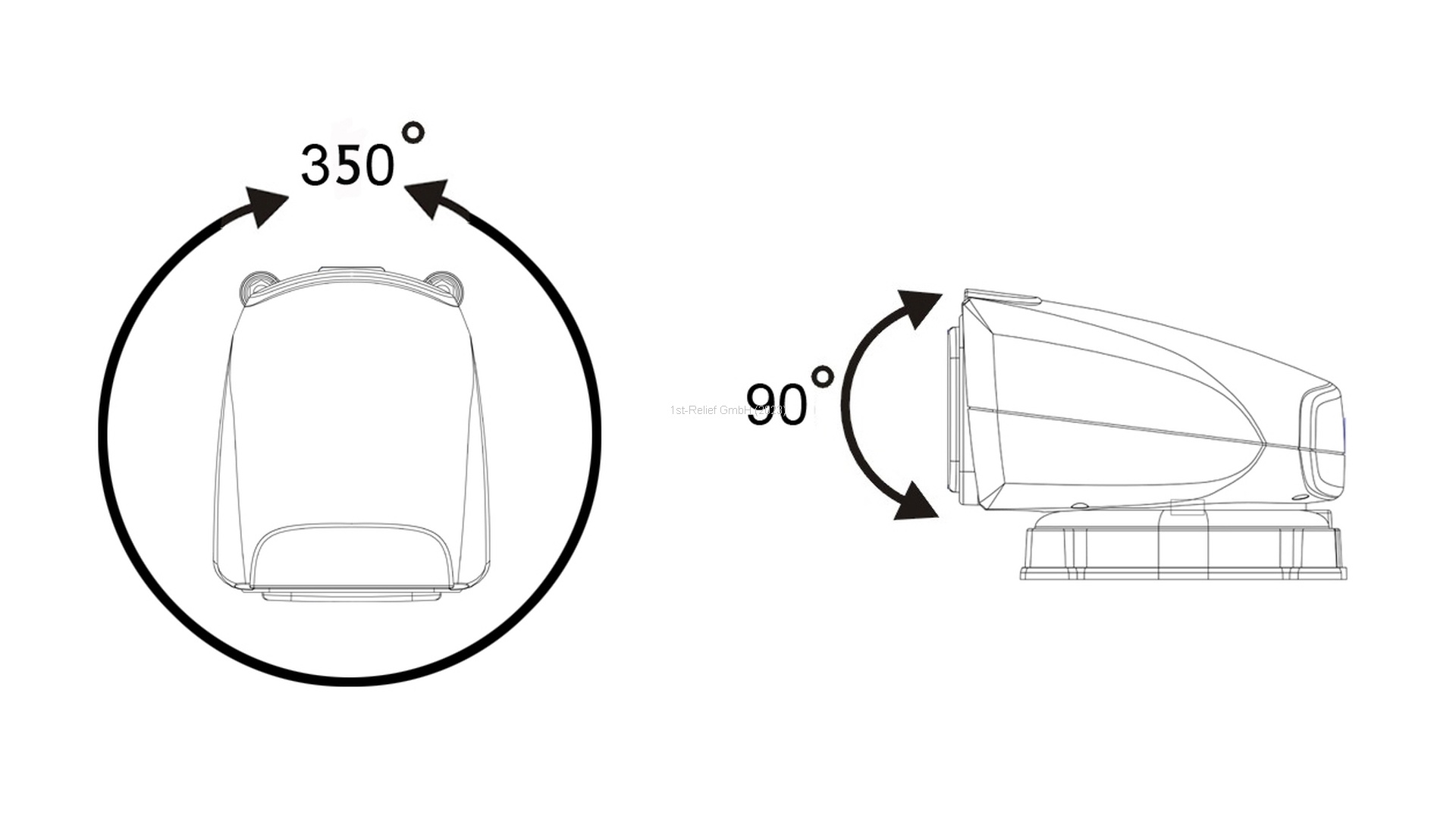 Projecteur de cabine à LED sans fil de 4,5 pouces (12 - 24 VDC), à