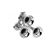 Bocina de aire para barco T-3A cromada, tono de campanilla (yates de 20 m a 75 m)
