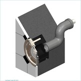 Niche de piscine en béton LCFN pour installation de luminaires alignés sur la surface du mur