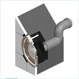 Concrete pool niche LCFN for installation of luminaires aligned on the wall surface