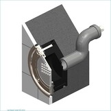 Nicho de piscina de hormigón LCFN para instalación de luminarias alineadas en la superficie de la pared