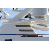 D-2-CH Juego de bocina de aire para barcos cromada, tono de timbre (yates de 20 m a 75 m)