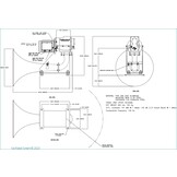 Klaxon à piston électrique modèle KPH-130C, pour bateaux > 75 ou 200 mètres