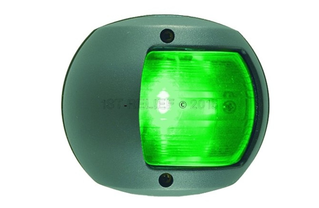 Luce di navigazione a LED per montaggio verticale - Starboard (verde)