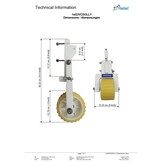 The dinghy dolly system for moving dinghies around by hand.