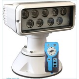 7x3" LED-Kabinensuchscheinwerfer mit kabelloser Steuerung (12 - 24 VDC / 38 W) mit Lampe, Fernbedienungspanel und Kabel