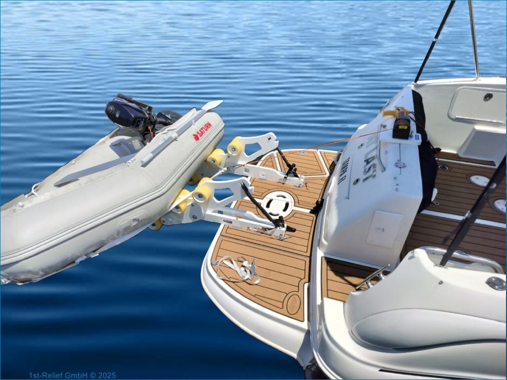 Bossoir robuste (inclinable et à roues) pour bateaux